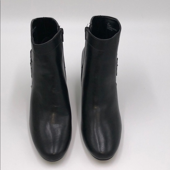 Studio Works Bolero Black Heeled Ankle Boots - Picture 2 of 7